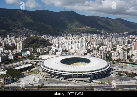Luftaufnahme des nationalen Maracana-Stadion in Rio De Janeiro, die Gastgeber der World-Cup-Finale 2014 in Brasilien Stockfoto