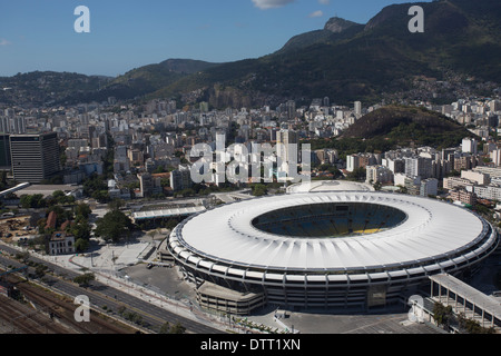 Luftaufnahme des nationalen Maracana-Stadion in Rio De Janeiro, die Gastgeber der World-Cup-Finale 2014 in Brasilien Stockfoto