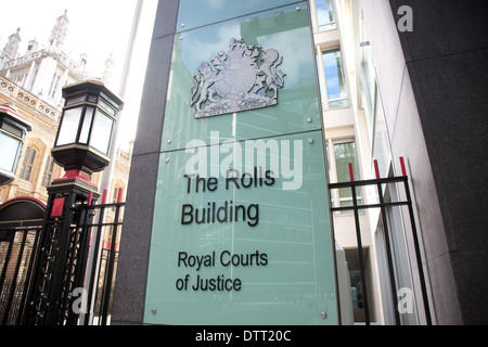 Das Rollen-Gebäude, ein Gericht in London, die von der High Court of Justice verwendet ist komplex. Stockfoto