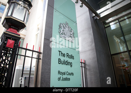 Das Rollen-Gebäude, ein Gericht in London, die von der High Court of Justice verwendet ist komplex. Stockfoto