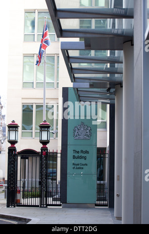 Das Rollen-Gebäude, ein Gericht in London, die von der High Court of Justice verwendet ist komplex. Stockfoto