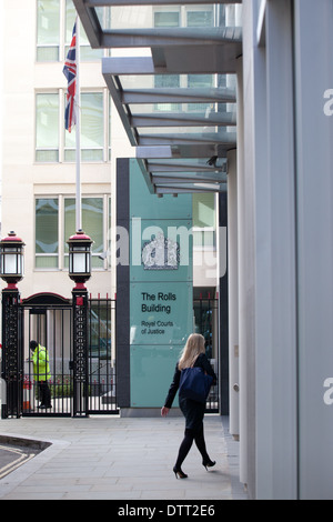 Das Rollen-Gebäude, ein Gericht in London, die von der High Court of Justice verwendet ist komplex. Stockfoto