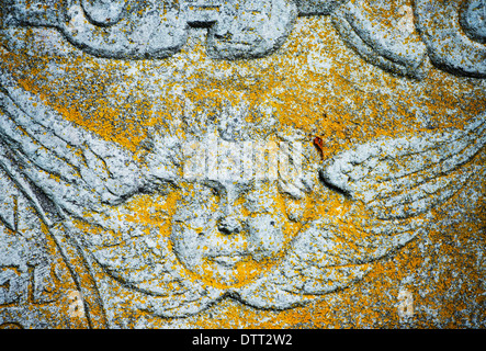 Gesicht der Cherub auf altes Grab, Schweden Stockfoto