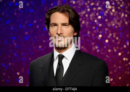 Christian Bale Wachsfigur bei Madame Tussauds, London, Montag, 24. Februar 2014. Stockfoto