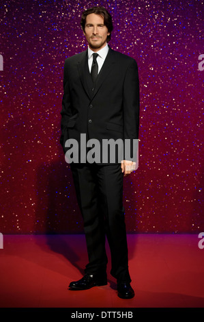 Christian Bale Wachsfigur bei Madame Tussauds, London, Montag, 24. Februar 2014. Stockfoto