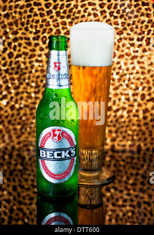 Becks-Bier-Stillleben Stockfoto