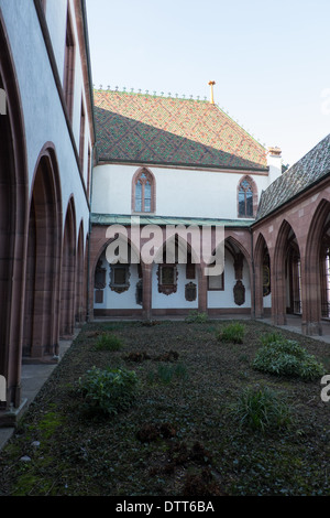 Basel Cathedral, gröberen Kreuzgang, Münster, Basel, Schweiz, Europa Stockfoto