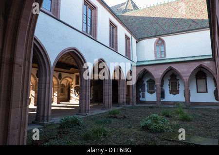 Basel Cathedral, gröberen Kreuzgang, Münster, Basel, Schweiz, Europa Stockfoto