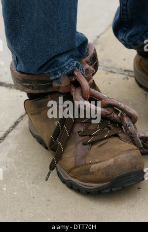 Amnesty International Kämpferin mit Schäkel in London Stockfoto