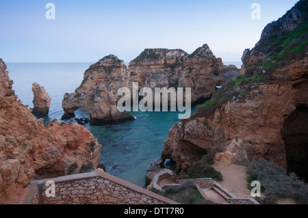 Ponta da Piedade Grotte in Lagos Portugal Stockfoto