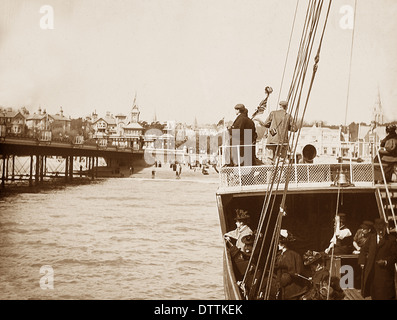 Bournemouth Pier viktorianischen Zeit Stockfoto