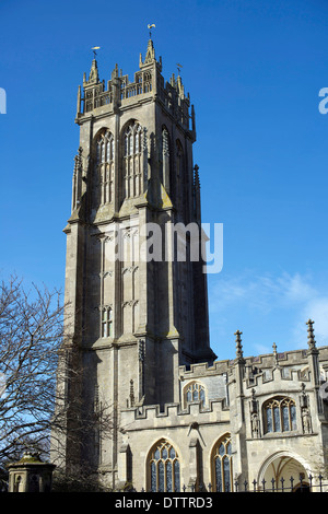 Die Kirche des Hl. Johannes der Täufer Glastonbury Somerset, England Stockfoto