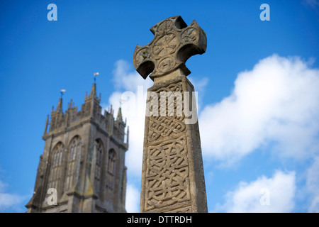 Die Kirche des Hl. Johannes der Täufer Glastonbury Somerset, England Stockfoto