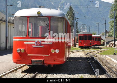 Montenvers-Bahn, Chamonix, Frankreich Stockfoto