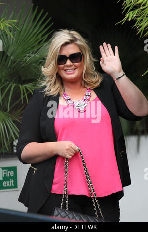 London, UK, 24. Februar 2014. Gemma Collins gesehen in den ITV Studios in London, UK Stockfoto