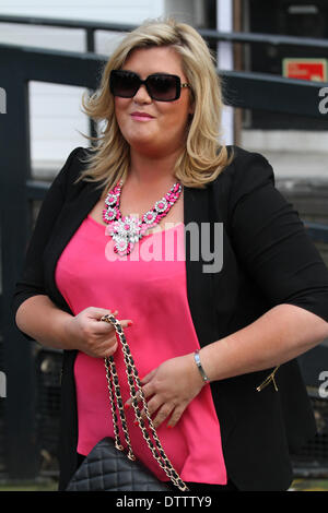 London, UK, 24. Februar 2014. Gemma Collins gesehen in den ITV Studios in London, UK Stockfoto