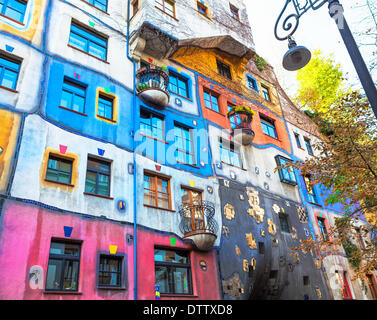 Hundertwasser-Haus in Wien Stockfoto