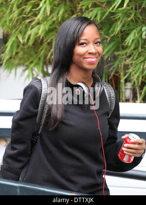 London, UK, 24. Februar 2014. Kate Garraway gesehen in den ITV Studios in London, UK Stockfoto