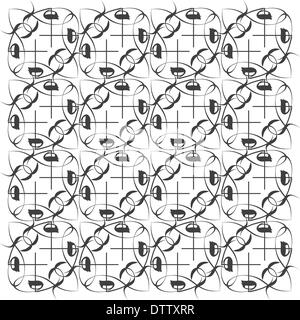 Nahtlose geometrisches Muster schwarz / weiß Stockfoto