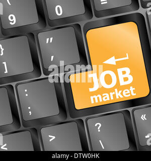 Job-Markt-Taste auf der Tastatur Stockfoto