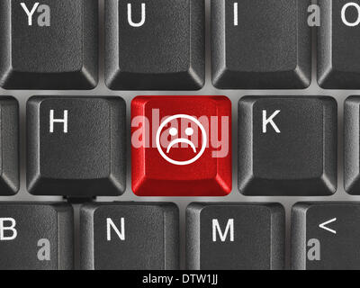Computer-Tastatur mit Lächeln Schlüssel Stockfoto