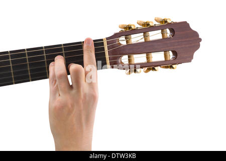 Hand und Gitarre Stockfoto