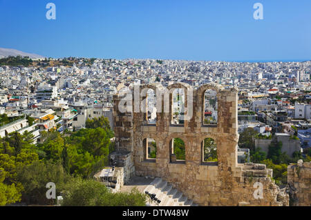 Das Odeon Theater in Athen, Griechenland Stockfoto