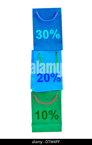 Bunte Tragetaschen Stockfoto