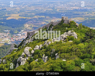 Castelo Dos Mouros - maurische Burg in Sintra, Portugal Stockfoto