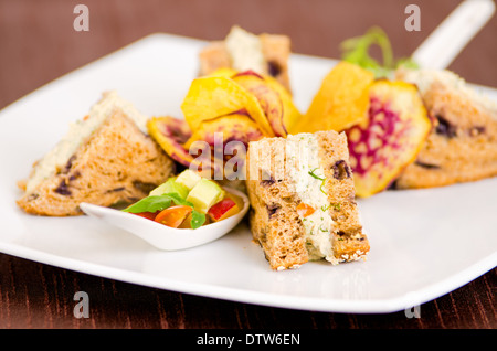 Sandwiches mit Chicken gourmet Stockfoto