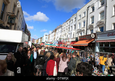 Großbritannien-Londoner Stadtteil Kensington und Chelsea Portobello Road Market Samstag Stockfoto