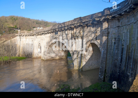 Dundas Aquädukt in der Nähe von Limpley Stoke, Wiltshire, England gebaut von John Rennie abgeschlossen 1801 Stockfoto
