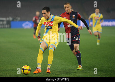 Neapel, Italien. 24. Februar 2014. Jose Callejon während der italienischen Serie A match zwischen SSC Neapel und Genua CFC Football / Soccer im Stadio San Paolo am 24. Februar 2014 in Neapel, Italien. Bildnachweis: Franco Romano/Alamy Live-Nachrichten Stockfoto