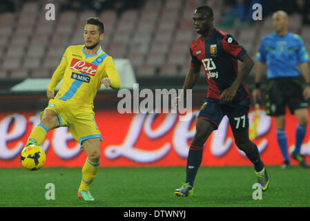 Neapel, Italien. 24. Februar 2014. Dries Mertens beim italienischen Serie A Spiel zwischen SSC Neapel und Genua CFC Football / Soccer im Stadio San Paolo am 24. Februar 2014 in Neapel, Italien. Bildnachweis: Franco Romano/Alamy Live-Nachrichten Stockfoto