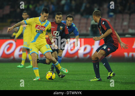 Neapel, Italien. 24. Februar 2014. Marek Hamsik während der italienischen Serie A match zwischen SSC Neapel und Genua CFC Football / Soccer im Stadio San Paolo am 24. Februar 2014 in Neapel, Italien. Bildnachweis: Franco Romano/Alamy Live-Nachrichten Stockfoto