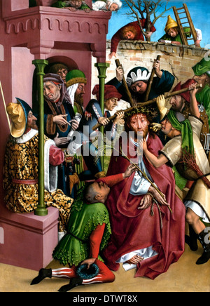 Christus mit Dornenkrone 1450/55 Meister der Karlsruher Passion deutsche Deutschland gekrönt Stockfoto