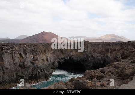 Los Hervideros Lanzarote Kanarische Inseln Stockfoto