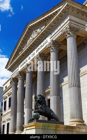 Spanische Kongress der Abgeordnetenkammer in Madrid Stockfoto