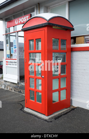 Alten Stil rote Telefonzelle, Stanley in Tasmanien Stockfoto