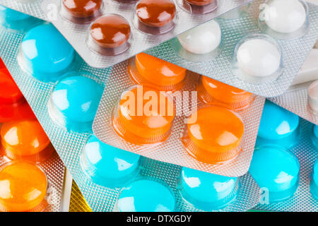 Packungen mit Pillen Stockfoto