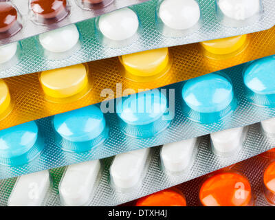 Packungen mit Pillen Stockfoto