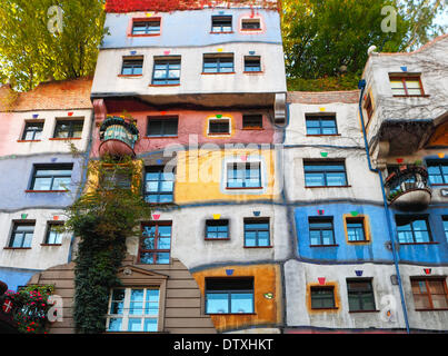 Hundertwasserhaus in Wien Stockfoto