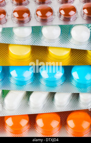 Packungen mit Pillen Stockfoto