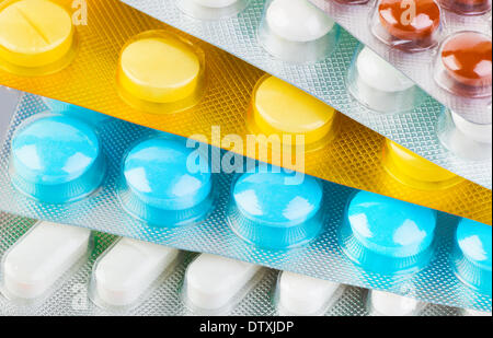 Packungen mit Pillen Stockfoto