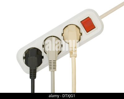 Elektrische Stecker angeschlossen Stockfoto