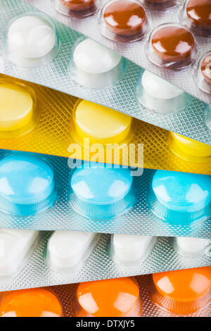 Packungen mit Pillen Stockfoto