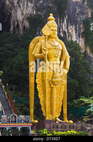 Statue des hindu-Gottes Muragan zu Batu caves Stockfoto