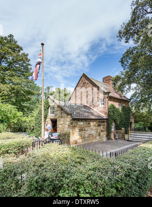 Captain Cook Cottage, eine wichtige touristische Attraktion in Fitzroy Gardens Melbourne Stockfoto