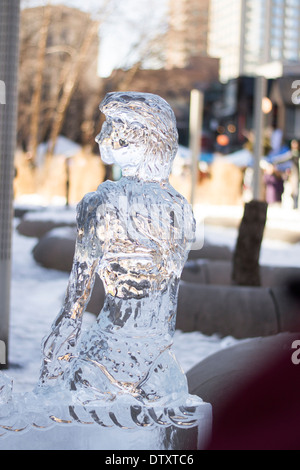 Jährlichen Bloor-Yorkville IceFest Ende mit "Heat Wave" IceFest 2014 Stockfoto