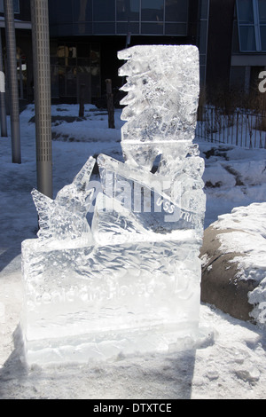 Jährlichen Bloor-Yorkville IceFest Ende mit "Heat Wave" IceFest 2014 Stockfoto